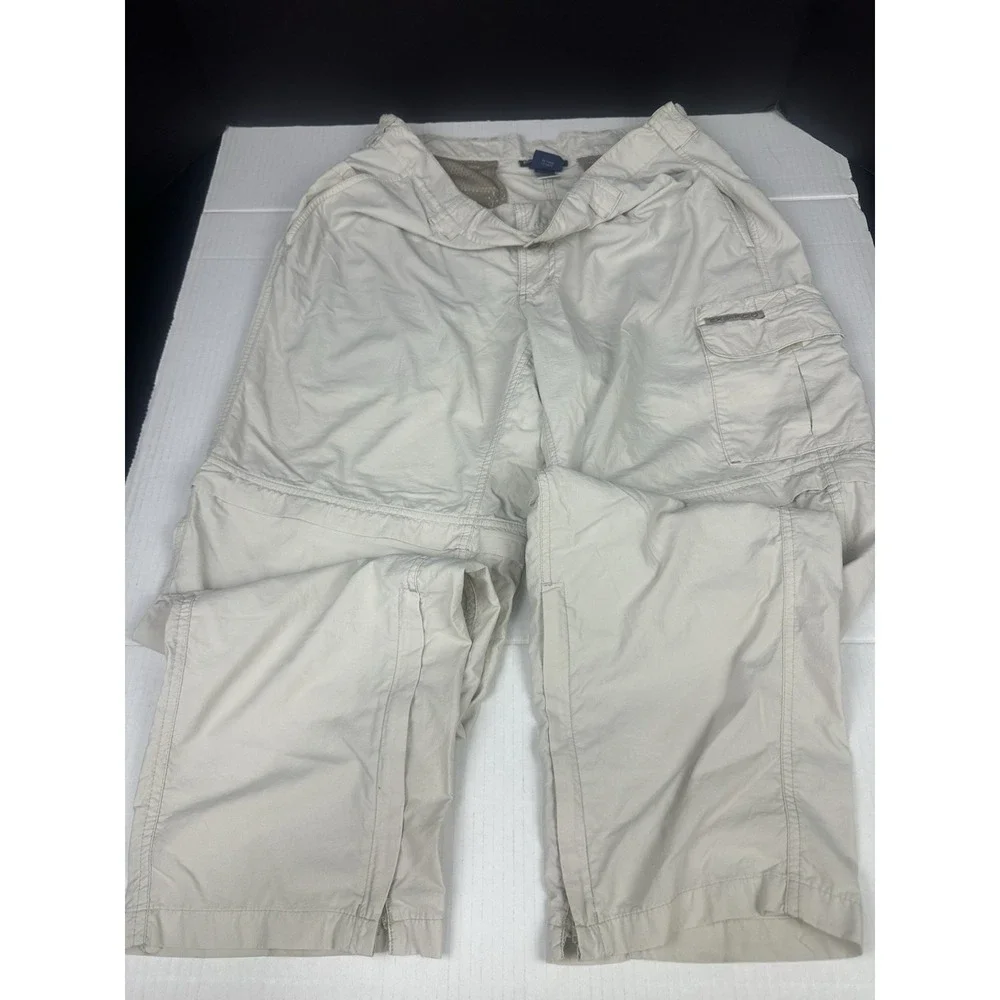 ExOfficio Pants Mens 36x31 Beige Convertible Zip-Off Hiking Outdoor Cargo Trail
